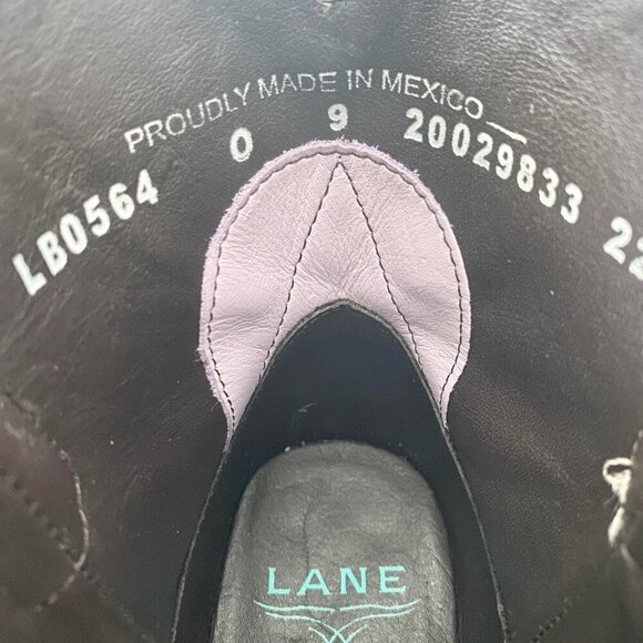 Lane EMMA JANE Womens Cowboy Bootie 9 Purple Western Cowgirl Short Ankle Boots - Picture 9 of 11